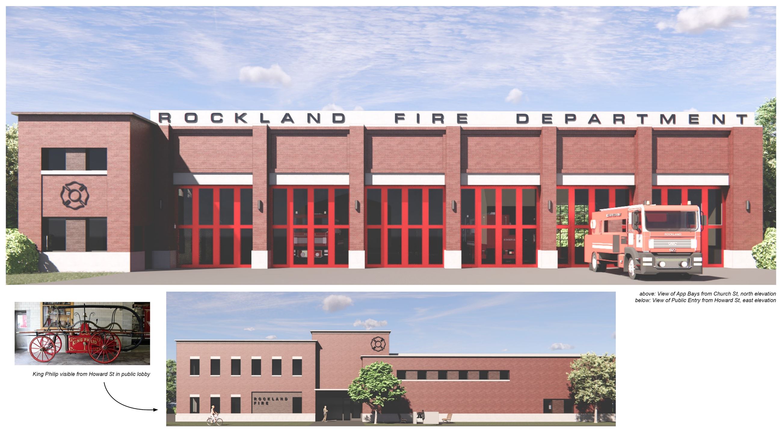 Fire Station Rendering - street view